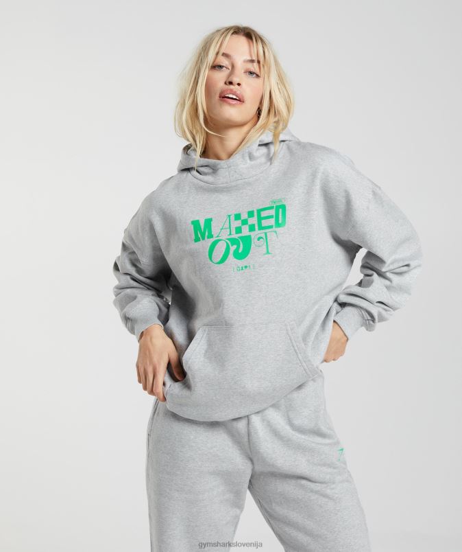 maksimalen pulover s kapuco ženskeGymshark svetlo sivi lapor J00L2360