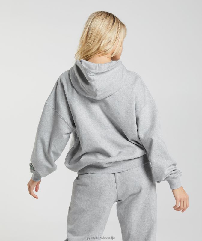 maksimalen pulover s kapuco ženskeGymshark svetlo sivi lapor J00L2360