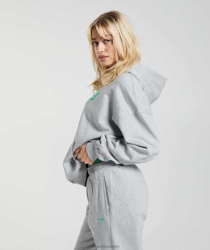 maksimalen pulover s kapuco ženskeGymshark svetlo sivi lapor J00L2360