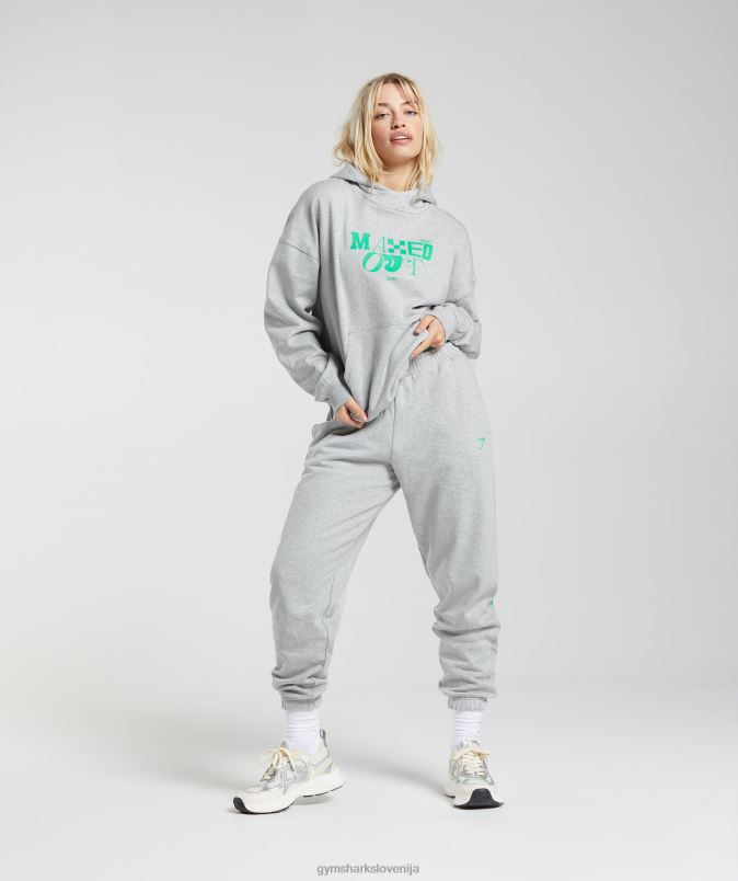 maksimalen pulover s kapuco ženskeGymshark svetlo sivi lapor J00L2360