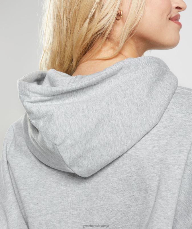 maksimalen pulover s kapuco ženskeGymshark svetlo sivi lapor J00L2360