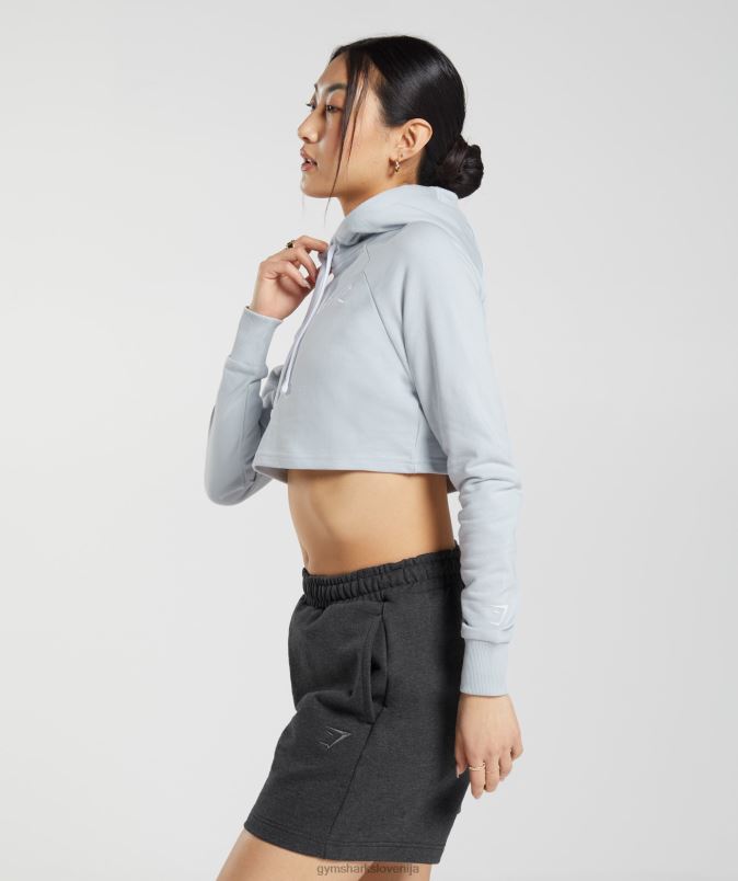 okrašen pulover s kapuco z vezeno grafiko ženskeGymshark rečni kamen siva J00L2382