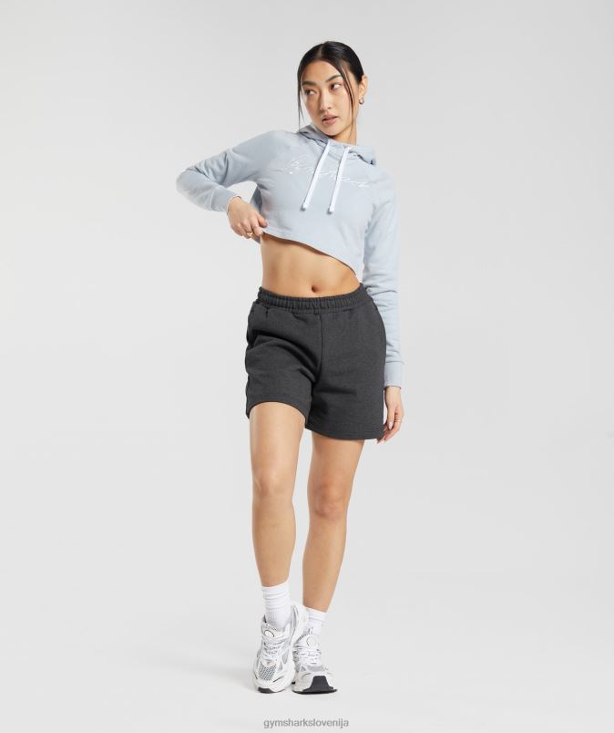 okrašen pulover s kapuco z vezeno grafiko ženskeGymshark rečni kamen siva J00L2382