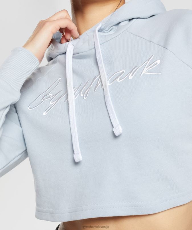 okrašen pulover s kapuco z vezeno grafiko ženskeGymshark rečni kamen siva J00L2382