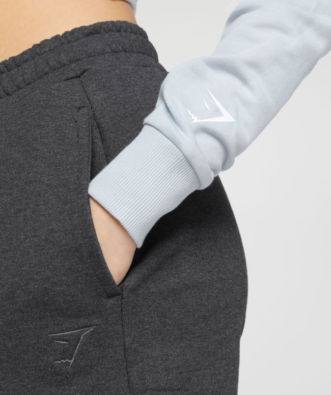 okrašen pulover s kapuco z vezeno grafiko ženskeGymshark rečni kamen siva J00L2382