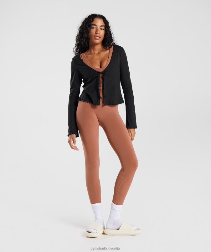 pavza kardigan ženskeGymshark Črna J00L2377