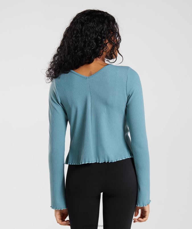 pavza kardigan ženskeGymshark zoglenela modra J00L2373