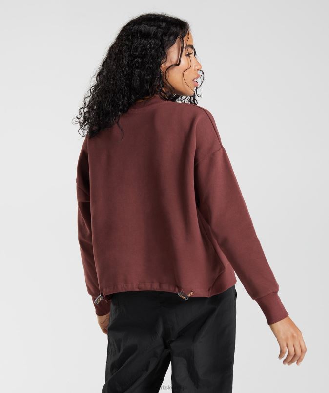 ponoviti posadko ženskeGymshark češnjevo rjava J00L2391