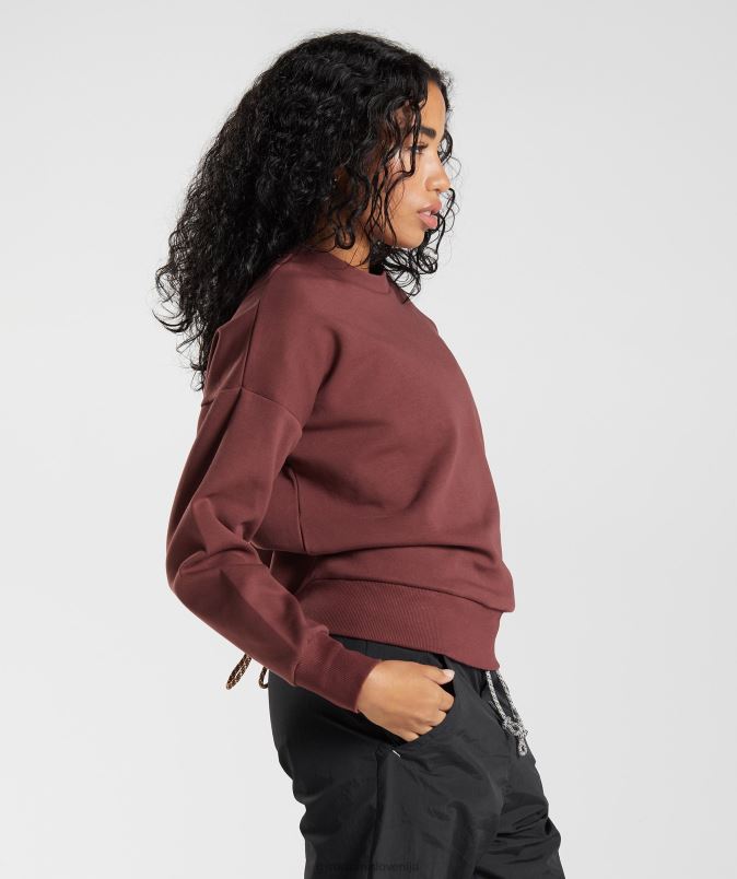 ponoviti posadko ženskeGymshark češnjevo rjava J00L2391