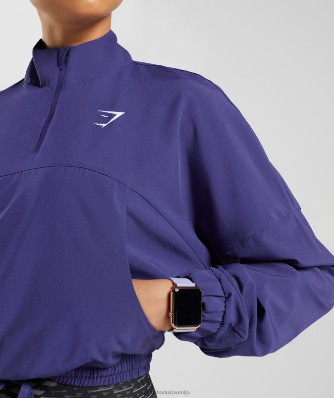športna vetrovka ženskeGymshark neptunovo vijolična J00L2350