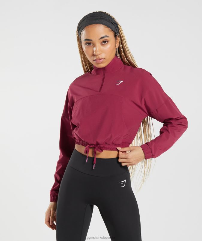 športna vetrovka ženskeGymshark ribez roza J00L2381