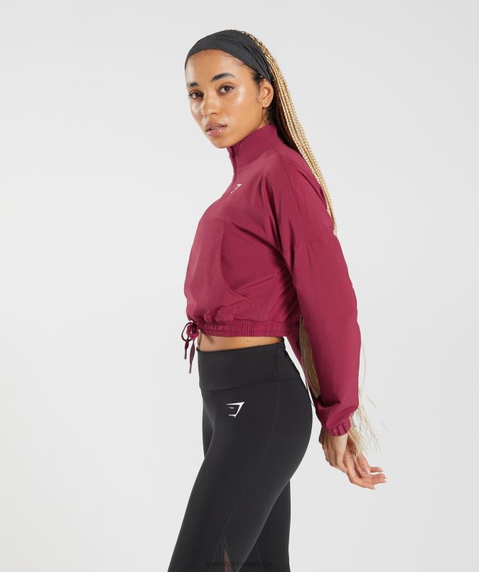športna vetrovka ženskeGymshark ribez roza J00L2381