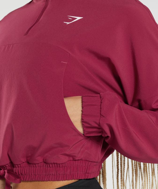 športna vetrovka ženskeGymshark ribez roza J00L2381