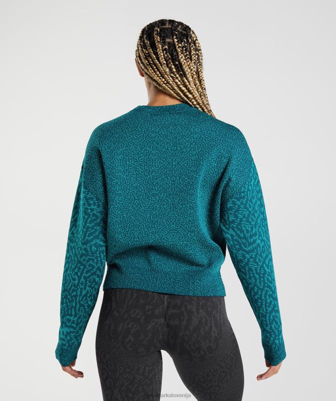 prilagodi živalski pulover ženskeGymshark greben | zimska modrica J00L2374
