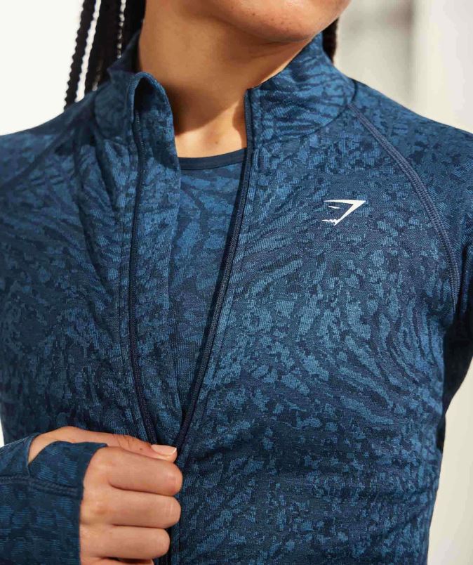 prilagodi živalsko zadrgo ženskeGymshark divji | mornarica J00L2356
