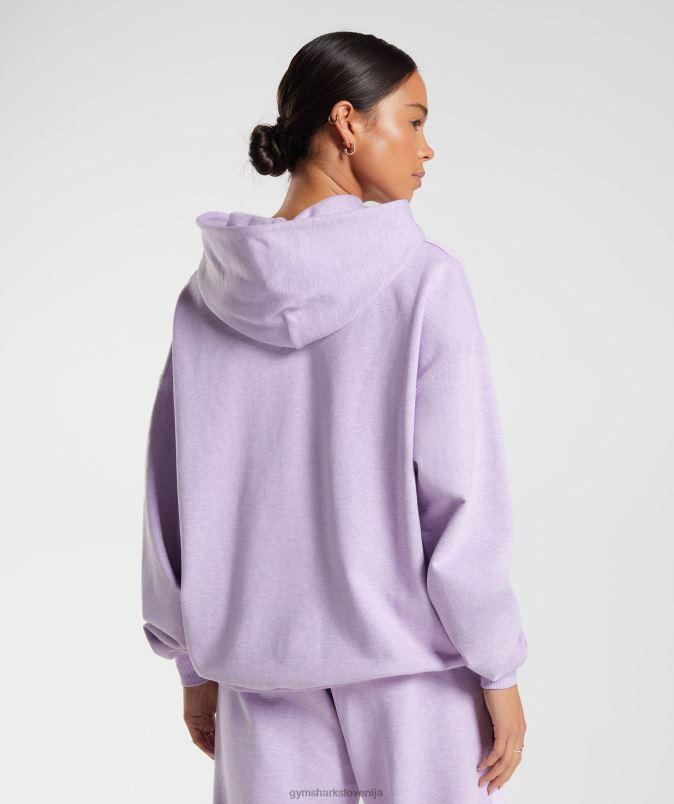 pulover s kapuco za dan počitka ženskeGymshark aura lila lapor J00L2358