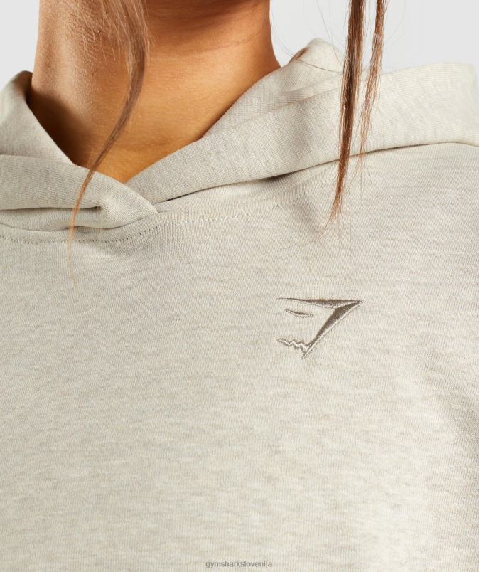 pulover s kapuco za dan počitka ženskeGymshark bež lapor J00L2411
