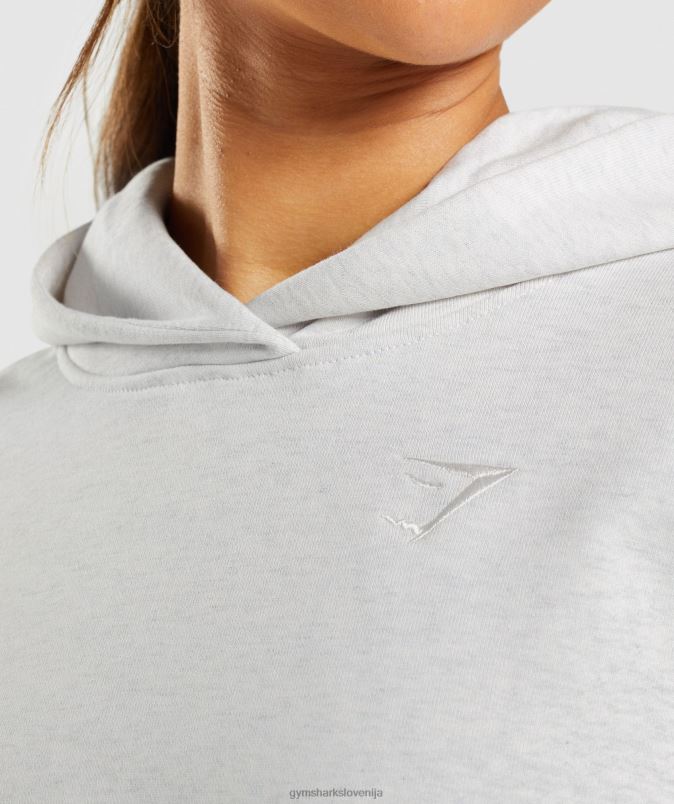 pulover s kapuco za dan počitka ženskeGymshark beli lapor J00L2361