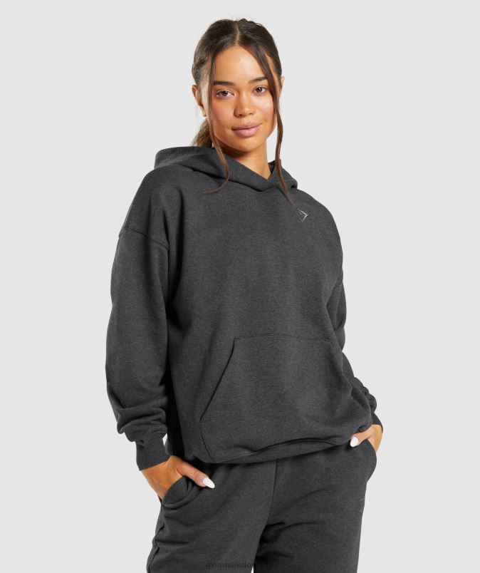 pulover s kapuco za dan počitka ženskeGymshark črni lapor J00L2345