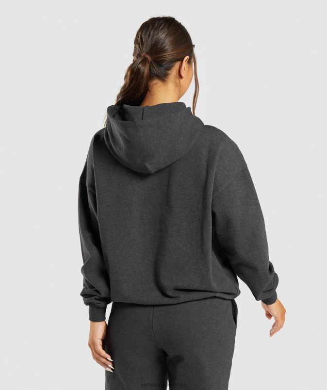 pulover s kapuco za dan počitka ženskeGymshark črni lapor J00L2345