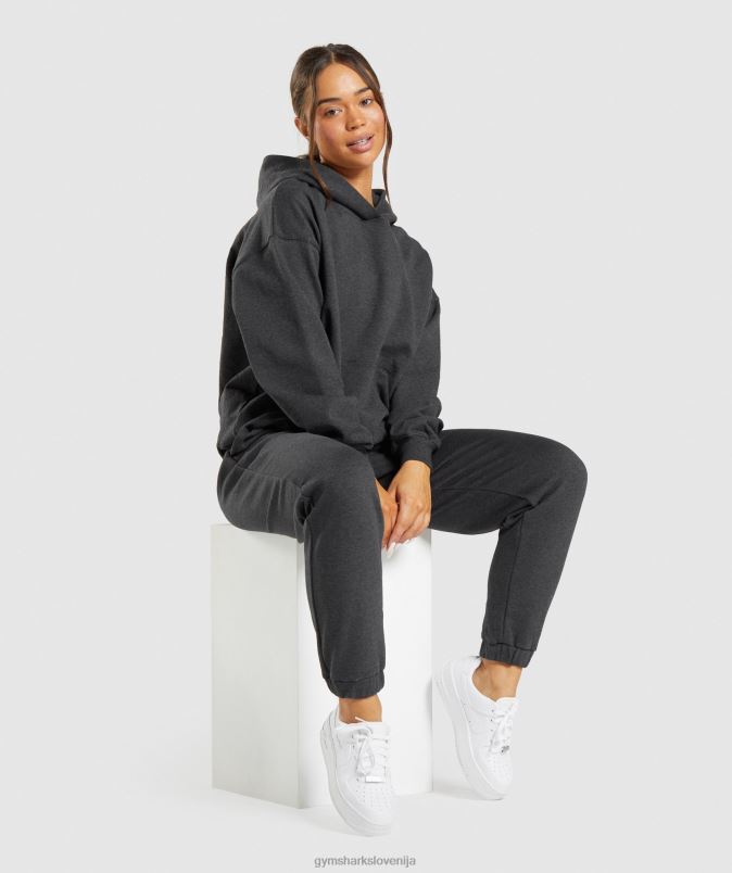 pulover s kapuco za dan počitka ženskeGymshark črni lapor J00L2345