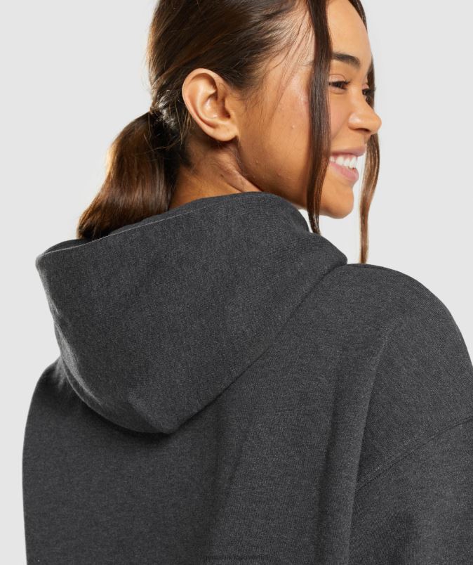 pulover s kapuco za dan počitka ženskeGymshark črni lapor J00L2345