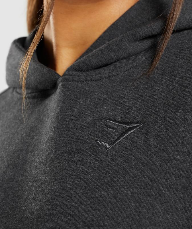pulover s kapuco za dan počitka ženskeGymshark črni lapor J00L2345