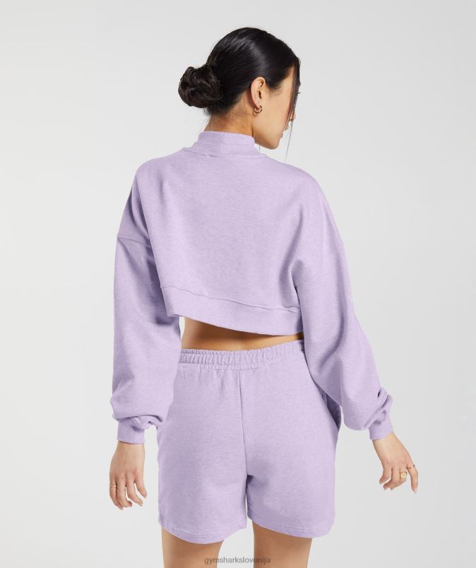 skrajšan pulover za dan počitka ženskeGymshark aura lila lapor J00L2368