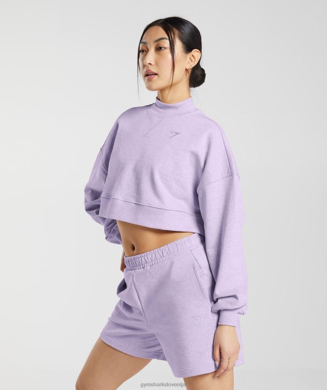 skrajšan pulover za dan počitka ženskeGymshark aura lila lapor J00L2368