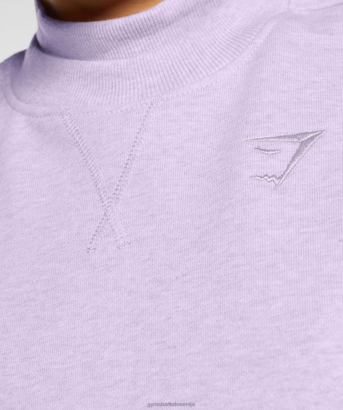 skrajšan pulover za dan počitka ženskeGymshark aura lila lapor J00L2368