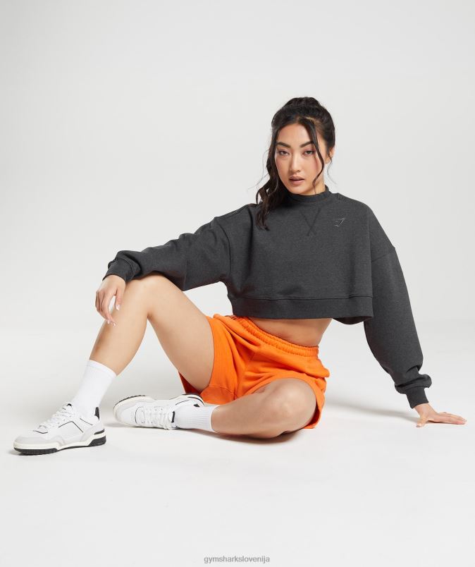 skrajšan pulover za dan počitka ženskeGymshark črni jedrni lapor J00L2364