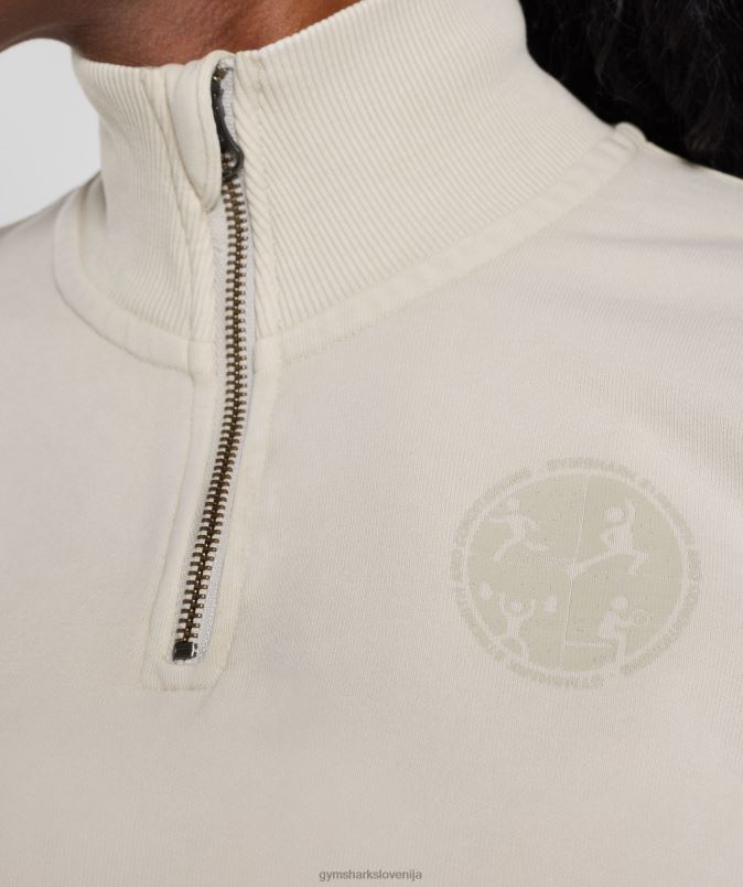 univerzitetna 1/4 zadrga ženskeGymshark rjava goba J00L2380