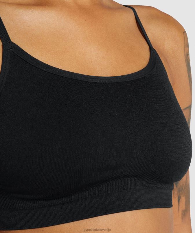 Brezšivna majica z okroglim izrezom ženskeGymshark Črna J00L2507