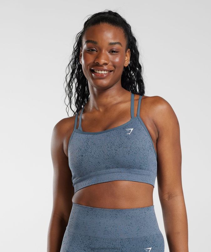 adapt fleck brezšivni športni nedrček ženskeGymshark večerna modra J00L2146