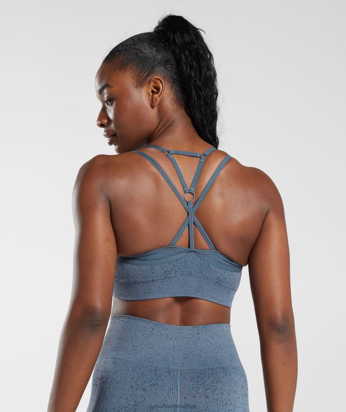 adapt fleck brezšivni športni nedrček ženskeGymshark večerna modra J00L2146