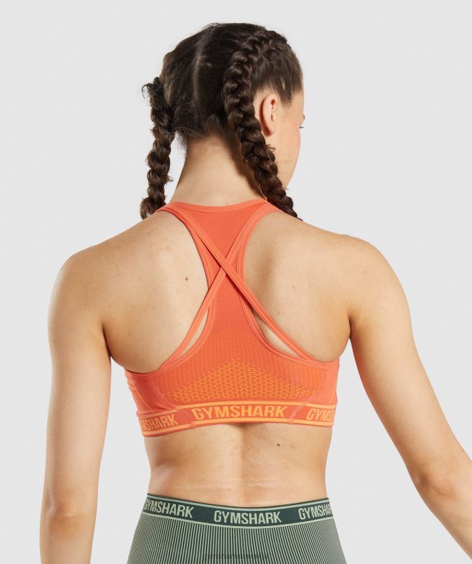 apex brezšivni športni nedrček ženskeGymshark papaja pomaranča/marelična pomaranča J00L2219