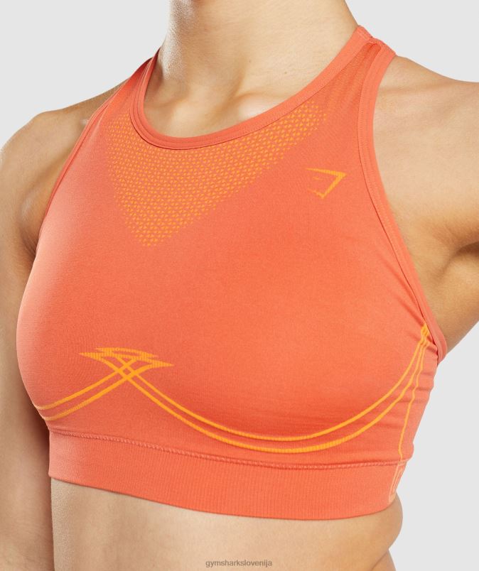 apex brezšivni športni nedrček ženskeGymshark papaja pomaranča/marelična pomaranča J00L2219