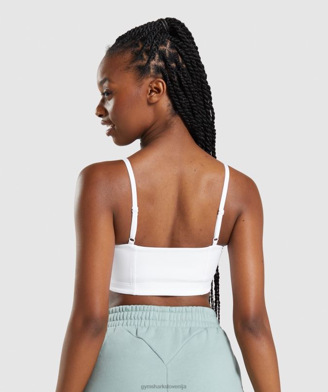 bandeau športni nedrček ženskeGymshark bela J00L2129