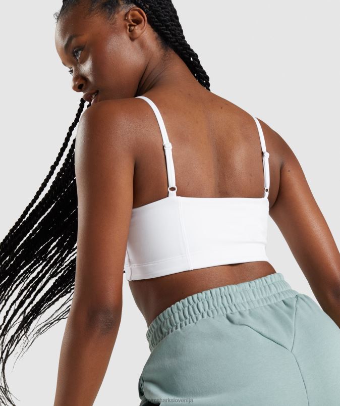 bandeau športni nedrček ženskeGymshark bela J00L2129