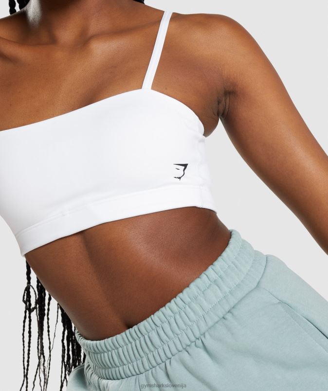 bandeau športni nedrček ženskeGymshark bela J00L2129