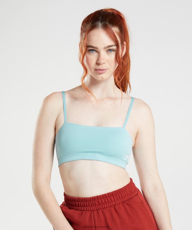 bandeau športni nedrček ženskeGymshark biserno modra J00L2225