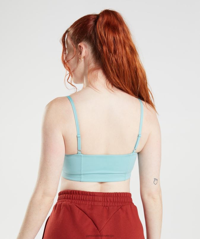 bandeau športni nedrček ženskeGymshark biserno modra J00L2225