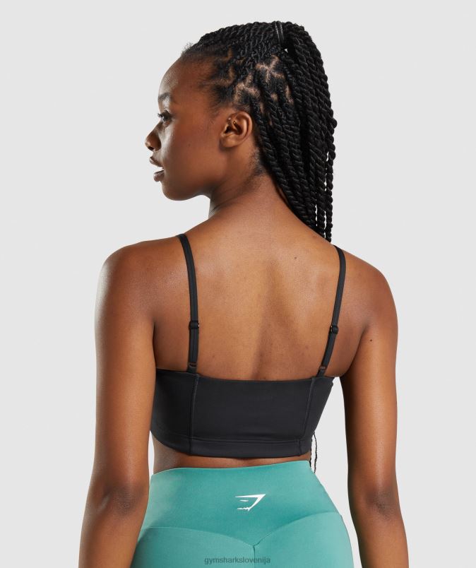 bandeau športni nedrček ženskeGymshark Črna J00L2159