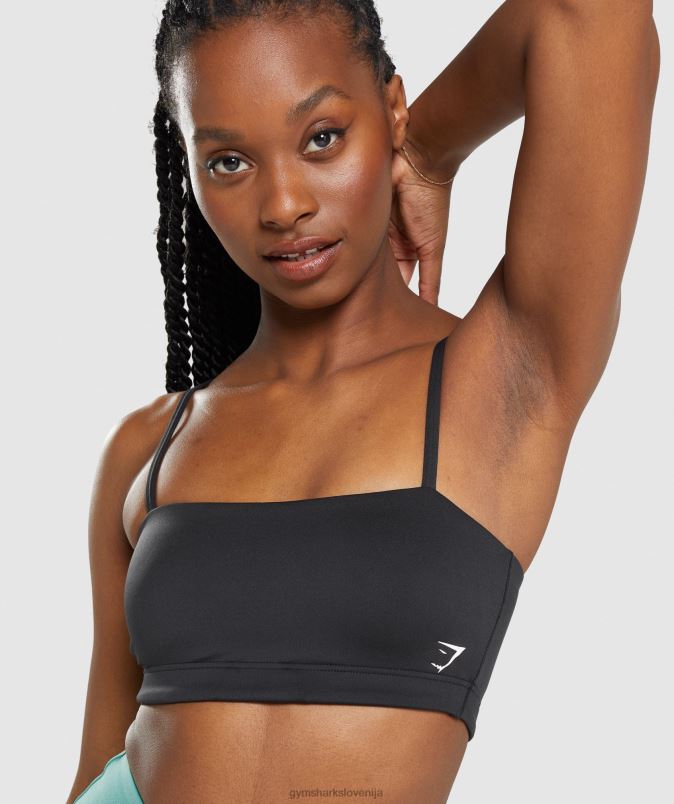 bandeau športni nedrček ženskeGymshark Črna J00L2159