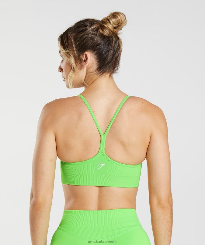 brezšivni športni nedrček ženskeGymshark fluo apno J00L2212