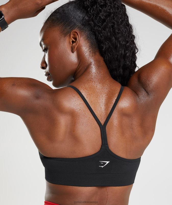 brezšivni športni nedrček ženskeGymshark Črna J00L2116
