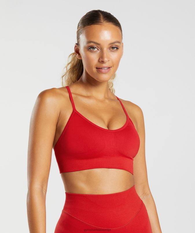 brezšivni športni nedrček ženskeGymshark salsa rdeča J00L2216