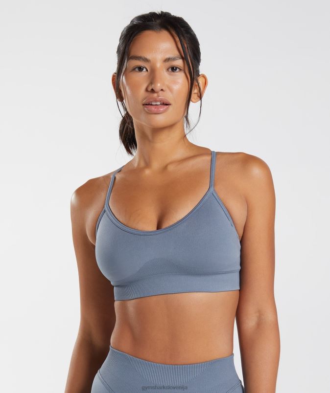 brezšivni športni nedrček ženskeGymshark večerna modra J00L2223