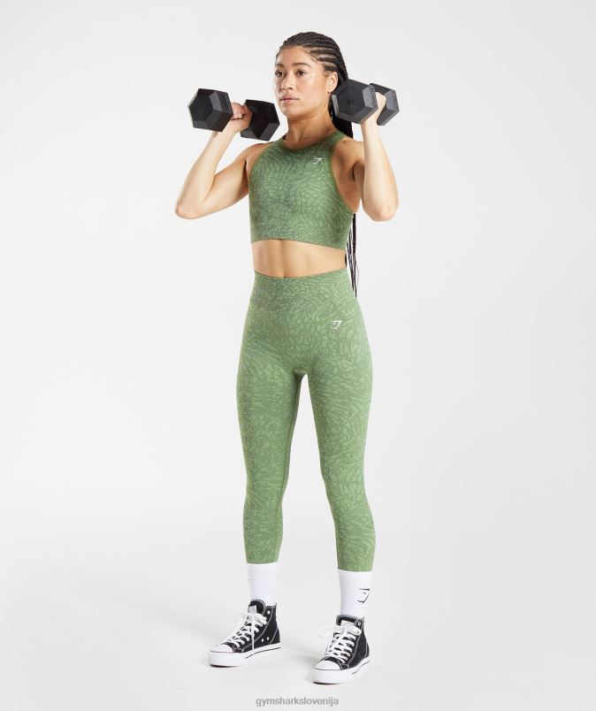 brezšivni športni nedrček za živali ženskeGymshark divji | iguana zelena J00L2203