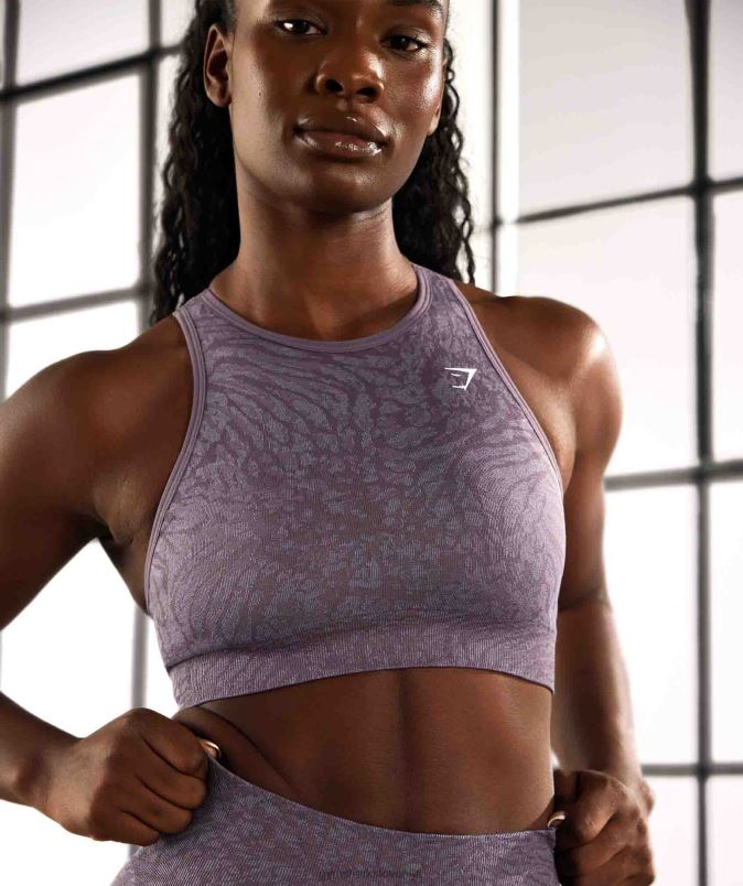 brezšivni športni nedrček za živali ženskeGymshark divji | mošusna lila J00L2188